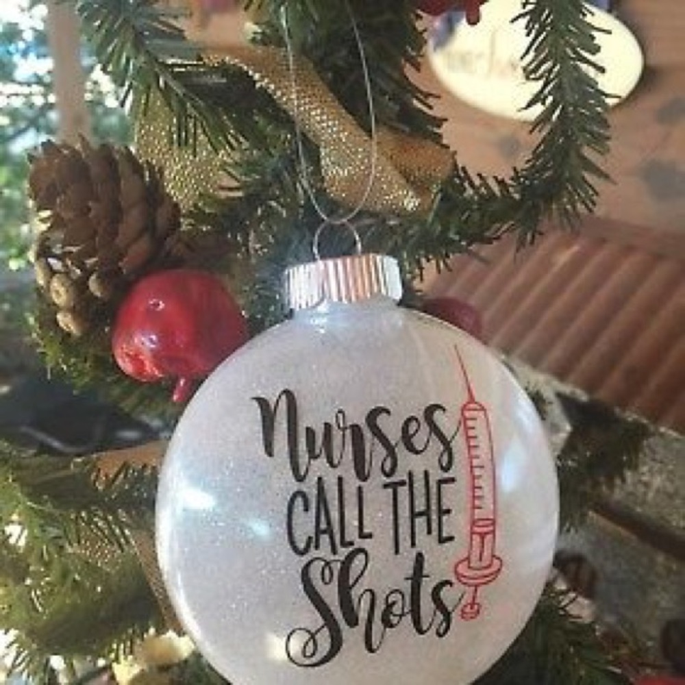 Nurses Call The Shots Christmas Ornament